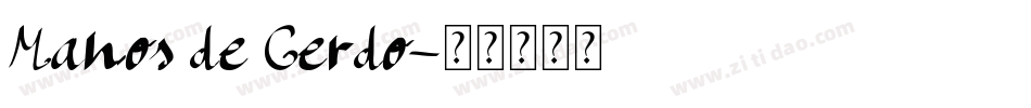 Manos de Cerdo字体转换